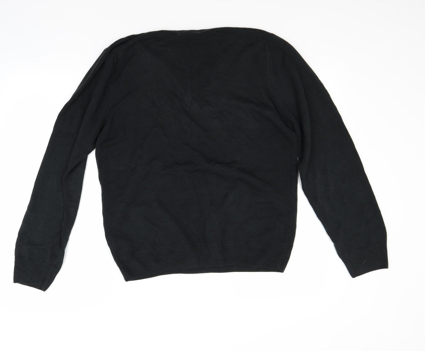 Marks and Spencer Mens Black   Pullover Jumper Size L