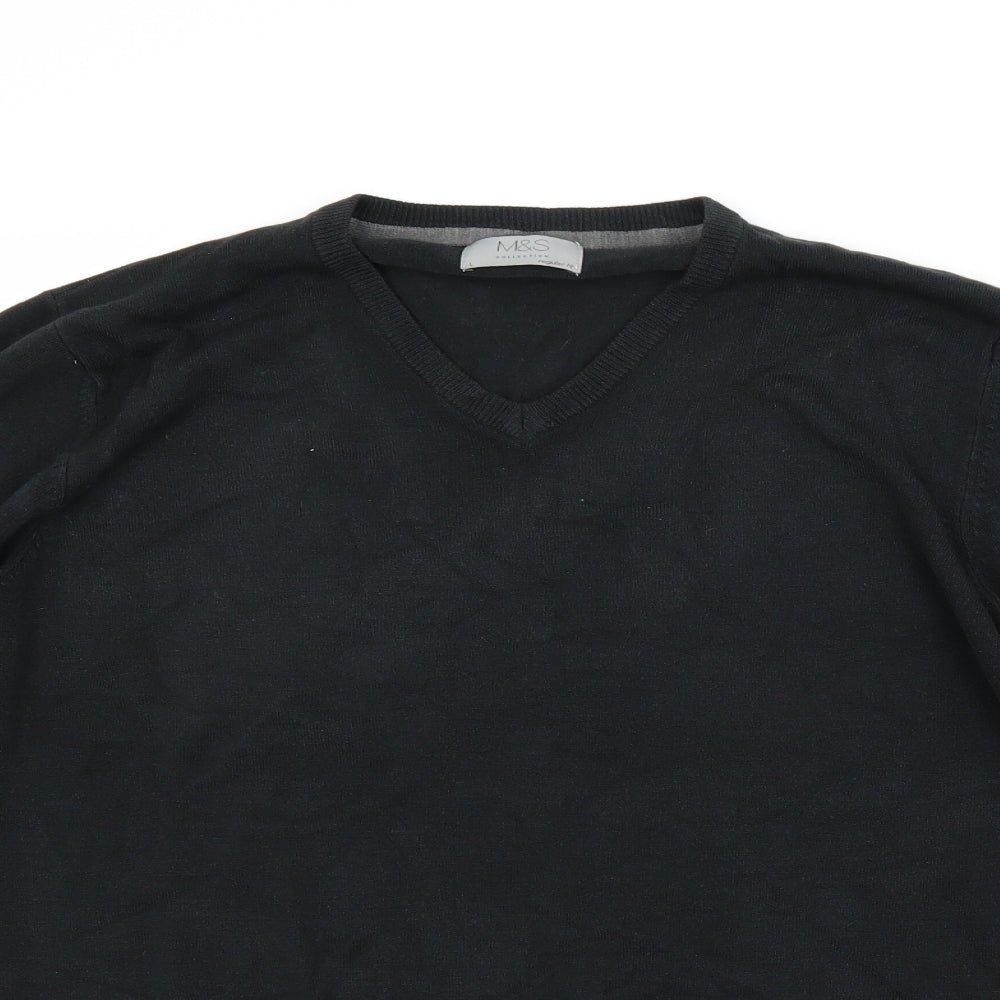 Marks and Spencer Mens Black   Pullover Jumper Size L