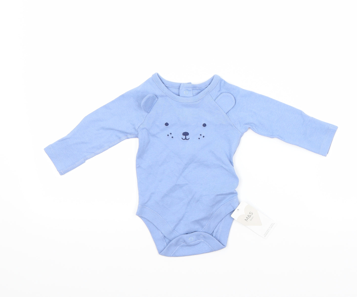 Marks and Spencer Boys Blue   Babygrow One-Piece Size 0-3 Months