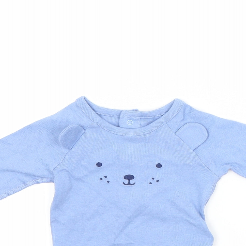 Marks and Spencer Boys Blue   Babygrow One-Piece Size 0-3 Months