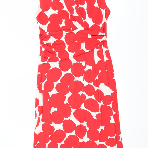 Roman Womens Red Floral  A-Line  Size 10