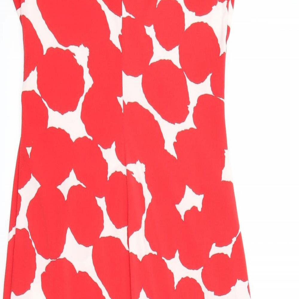 Roman Womens Red Floral  A-Line  Size 10
