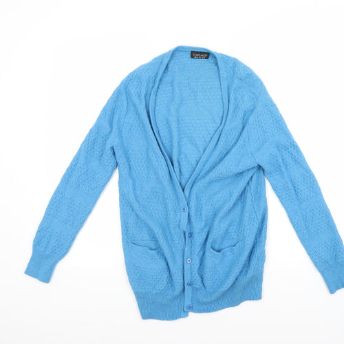 Topshop Womens Blue   Cardigan Jumper Size 10