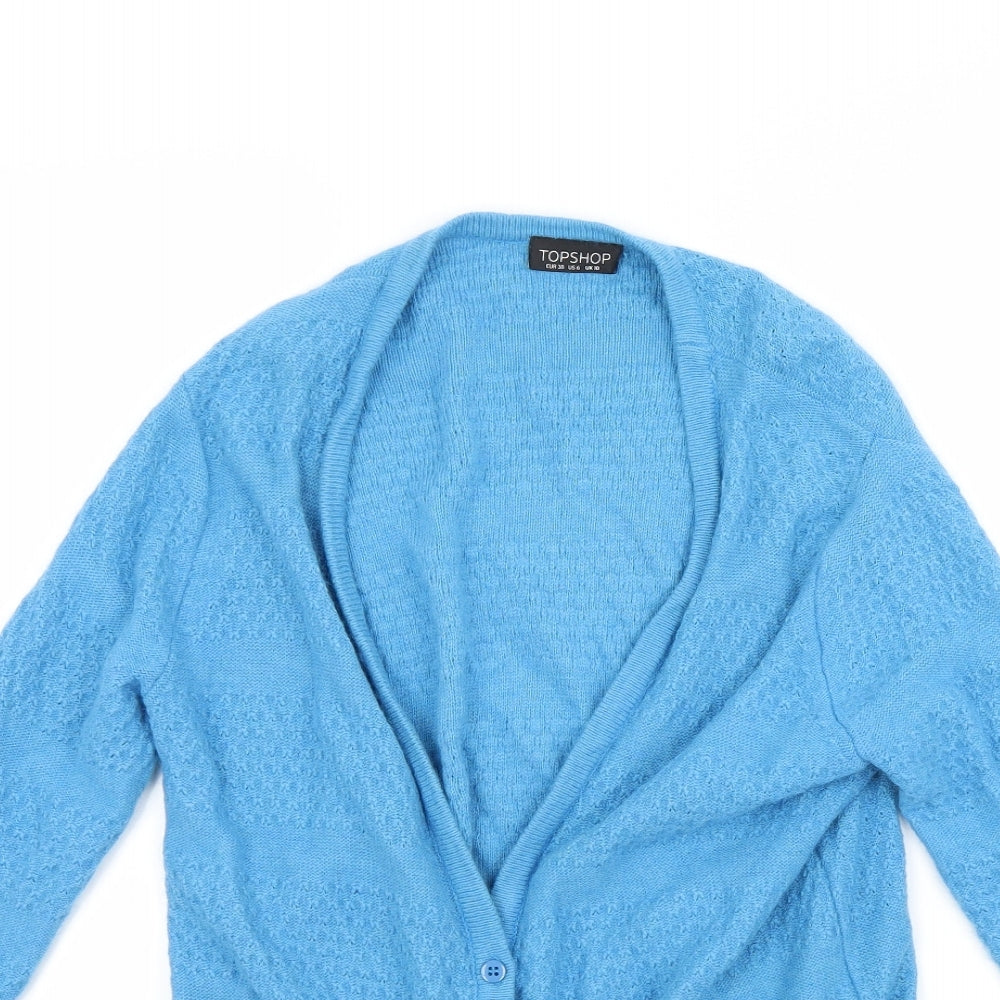 Topshop Womens Blue   Cardigan Jumper Size 10