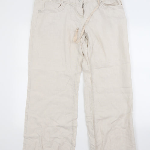 River Island Womens Beige   Trousers  Size 14 L29 in