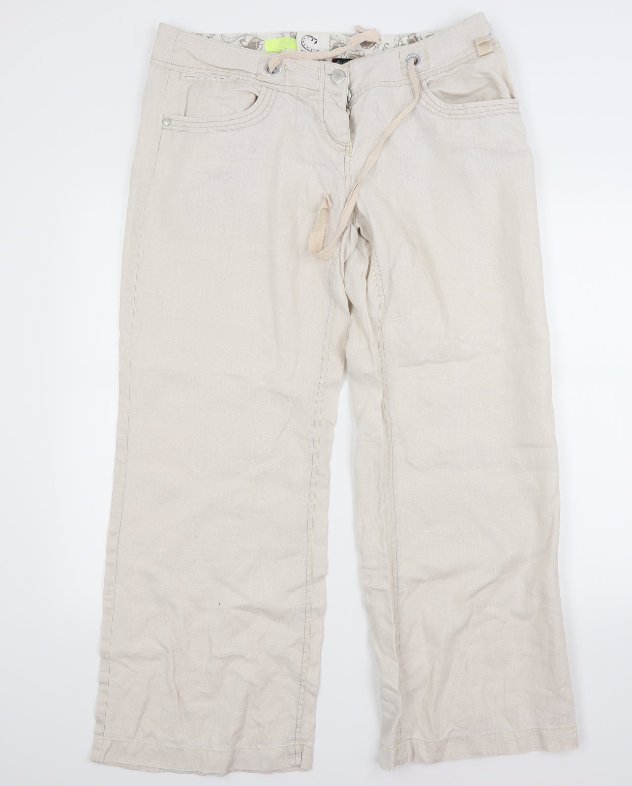 River Island Womens Beige   Trousers  Size 14 L29 in