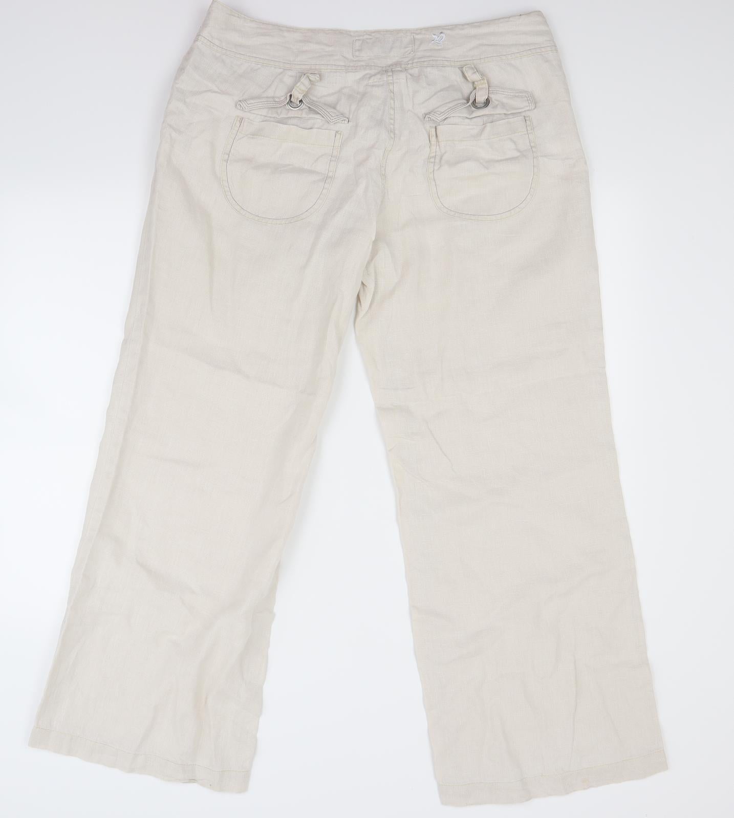 River Island Womens Beige   Trousers  Size 14 L29 in
