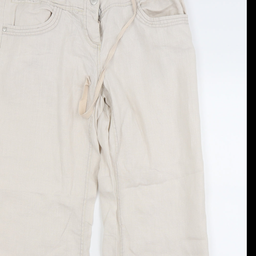 River Island Womens Beige   Trousers  Size 14 L29 in