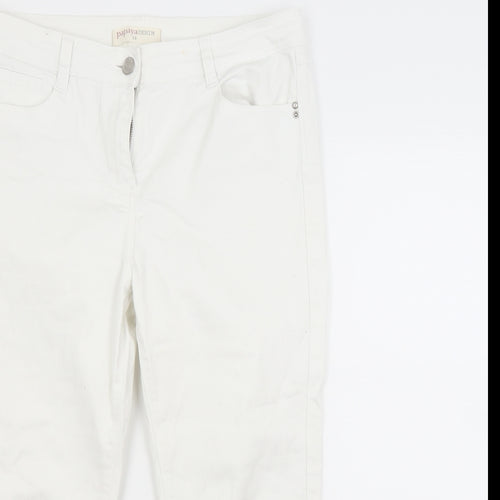 Papaya Womens White  Denim Capri Jeans Size 14 L21 in