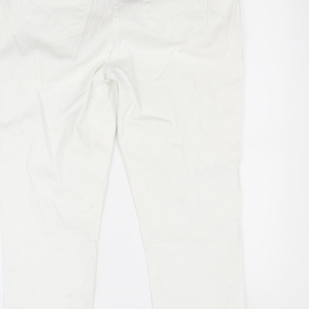 Papaya Womens White  Denim Capri Jeans Size 14 L21 in