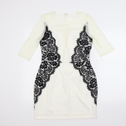 Missguided Womens White   A-Line  Size 12