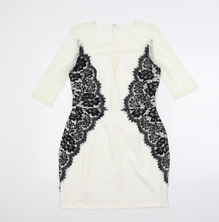 Missguided Womens White A-Line Size 12