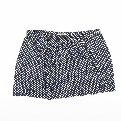 Papaya Womens Blue Polka Dot  Cut-Off Shorts Size 14