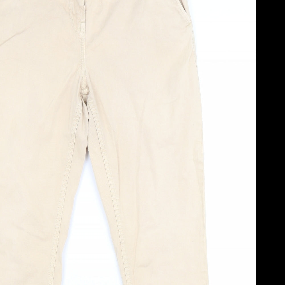 NEXT Womens Beige   Chino Trousers Size 14 L27 in