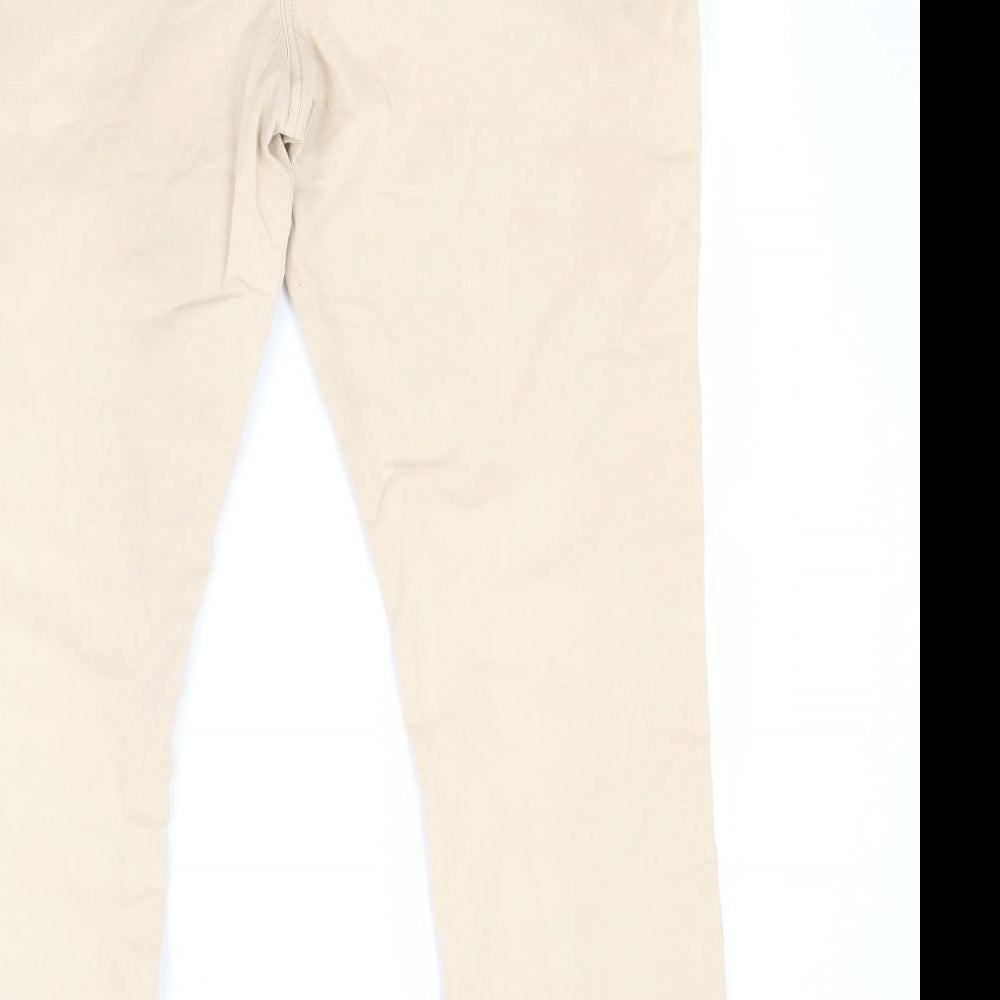 NEXT Womens Beige   Chino Trousers Size 14 L27 in