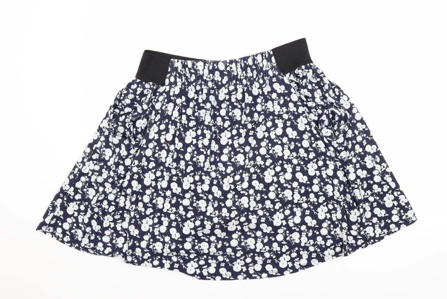 George Womens Blue Floral  Flare Skirt Size 14