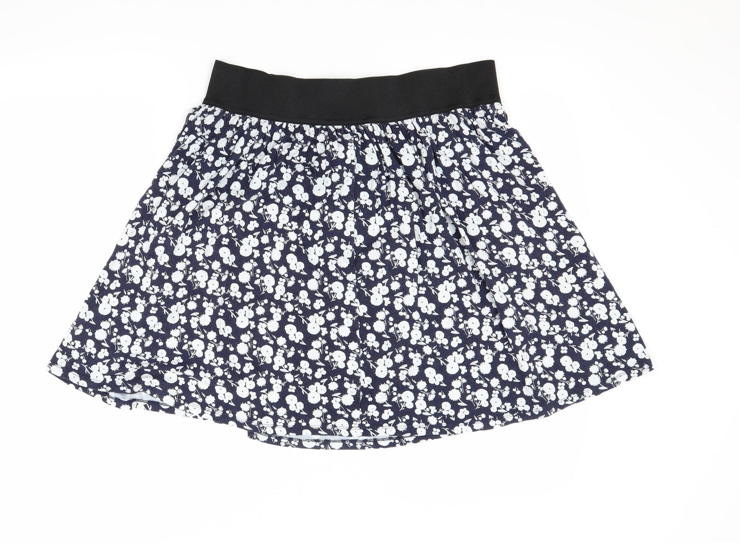 George Womens Blue Floral  Flare Skirt Size 14