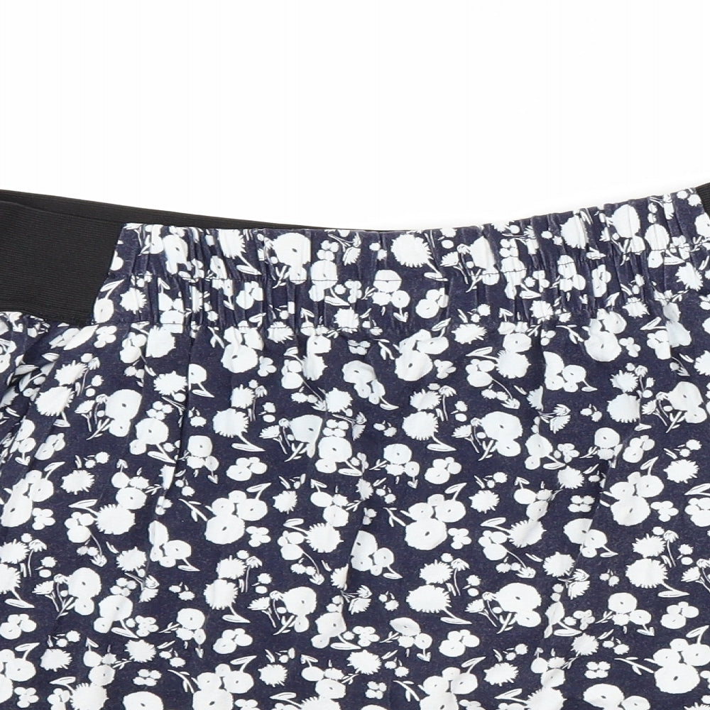 George Womens Blue Floral  Flare Skirt Size 14