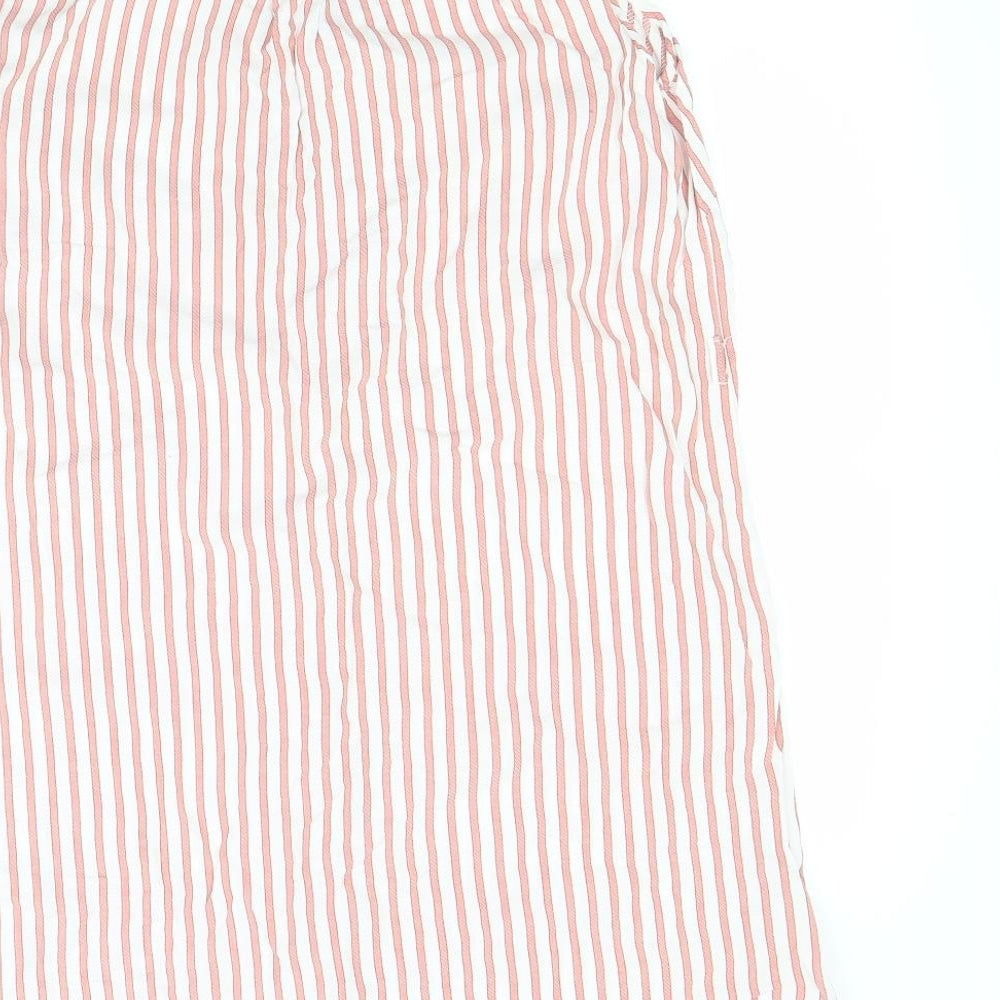 Papaya Womens Red Striped  Basic Button-Up Size 12