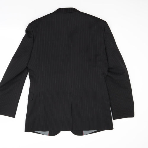 Taylor & Wright Mens Black Striped  Jacket Blazer Size 40