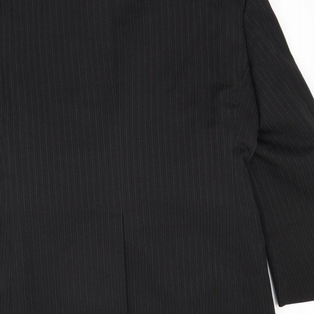 Taylor & Wright Mens Black Striped  Jacket Blazer Size 40