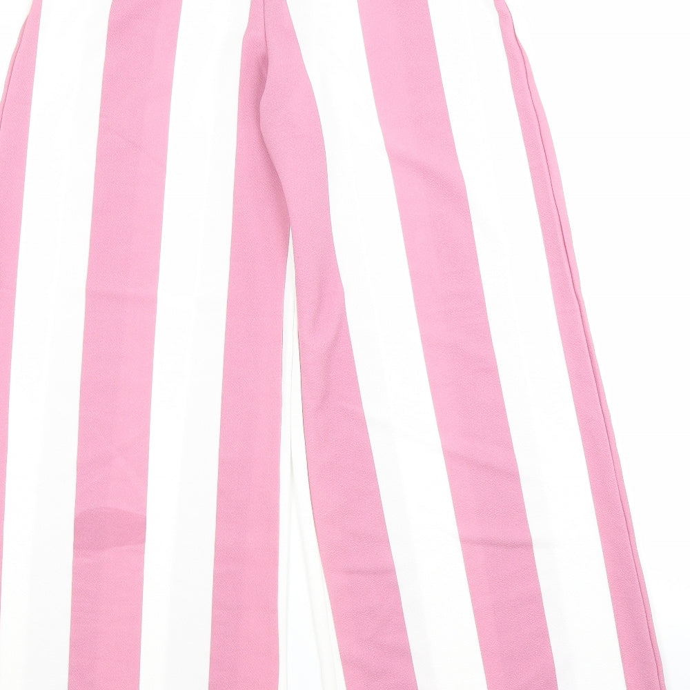 Lasula Womens Pink Striped  Trousers  Size 10 L27 in