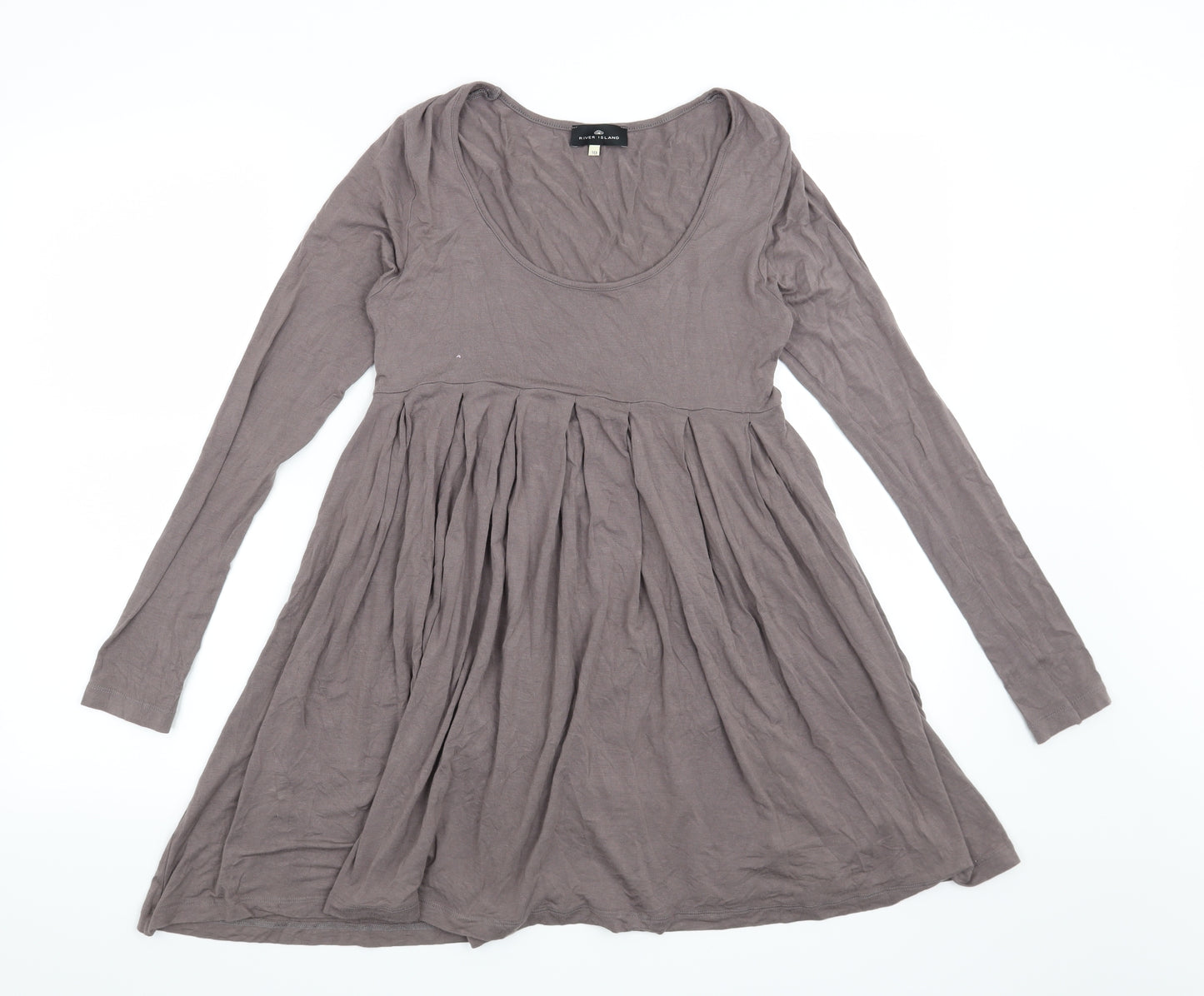 River Island Womens Grey   Basic Blouse Size 10