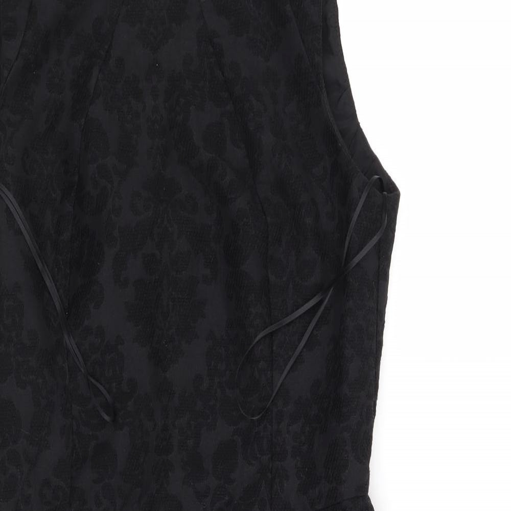 Coast Womens Black Floral  Shift  Size 10