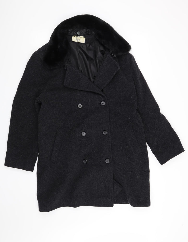 Klass Womens Black Overcoat Cape Size 14