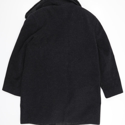 Klass Womens Black   Overcoat Cape Size 14