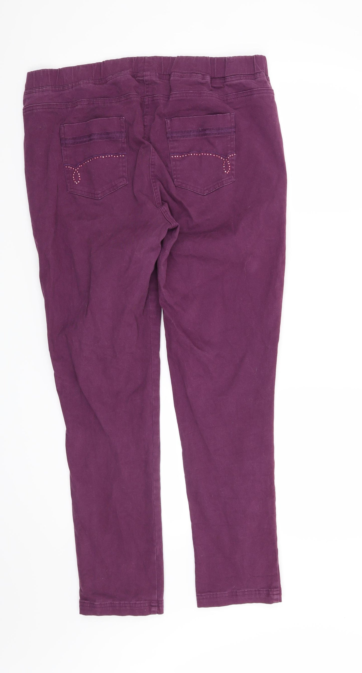 Preworn Womens Purple   Straight Jeans Size 36 in L28 in