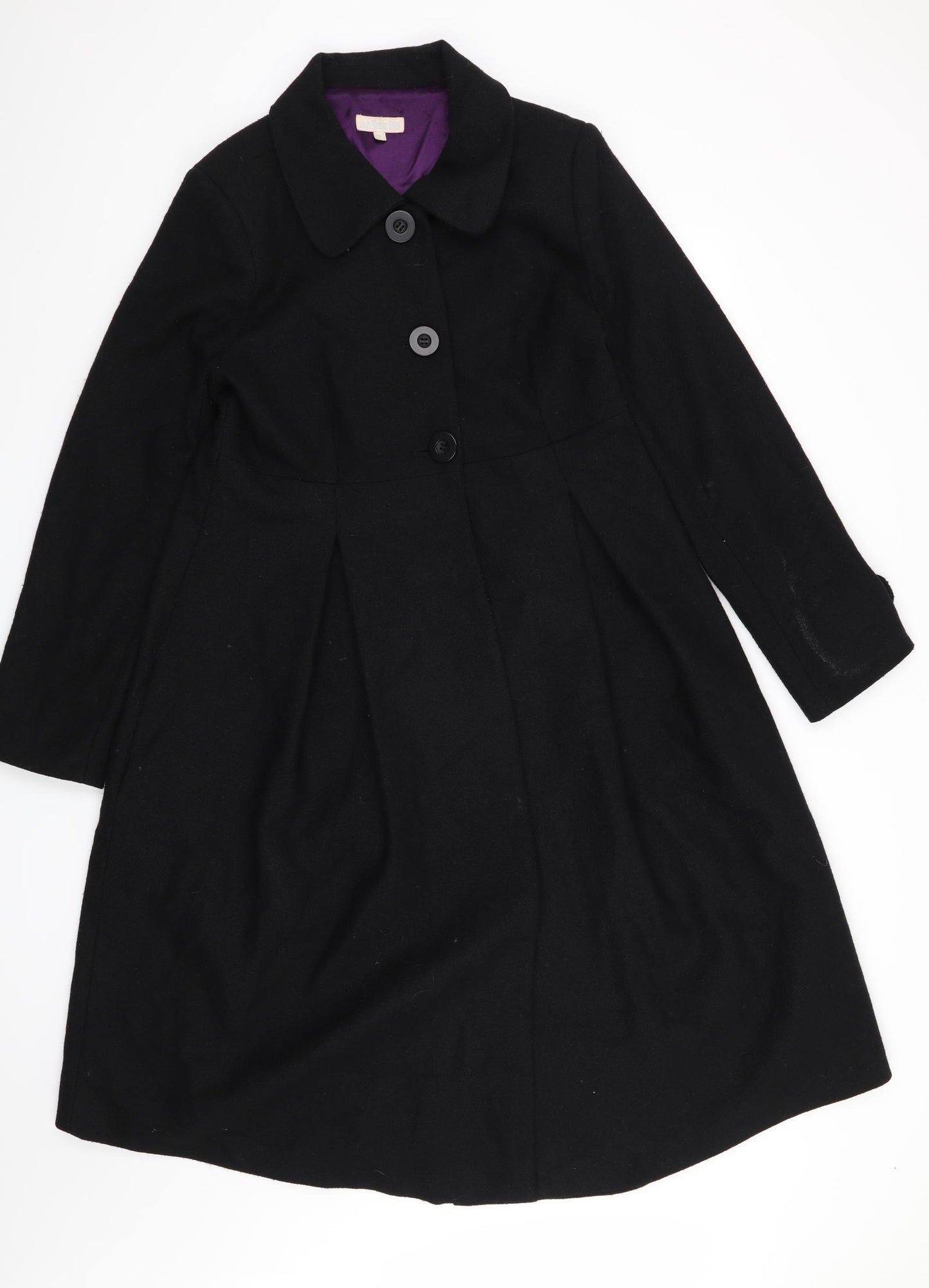 JoJo Maman Bébé Womens Black   Overcoat Coat Size 12