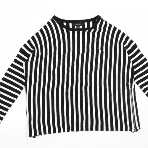 Atmosphere Womens Black Striped  Pullover Jumper Size 14