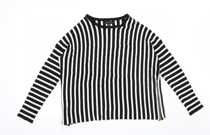 Atmosphere Womens Black Striped Pullover Jumper Size 14