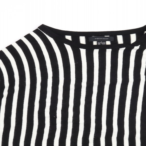 Atmosphere Womens Black Striped  Pullover Jumper Size 14