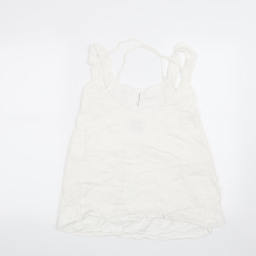Preworn Womens White   Basic Blouse Size XS