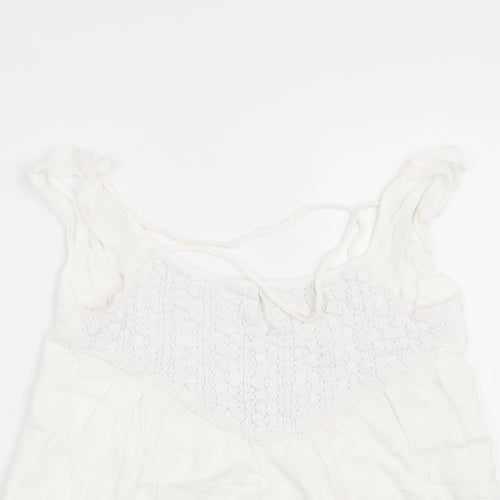 Preworn Womens White   Basic Blouse Size XS