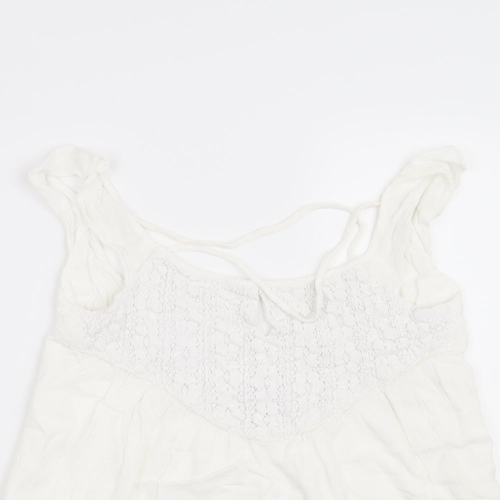 Preworn Womens White   Basic Blouse Size XS