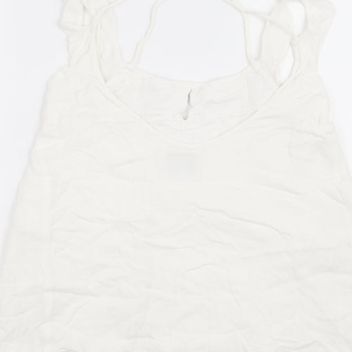 Preworn Womens White   Basic Blouse Size XS