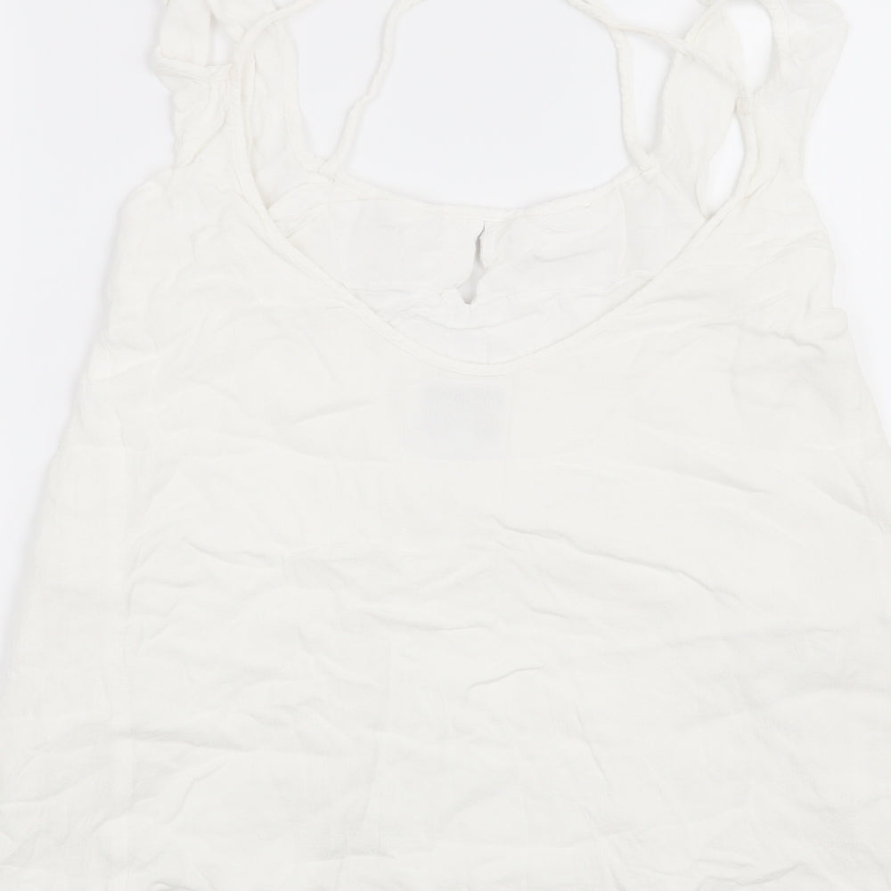 Preworn Womens White   Basic Blouse Size XS