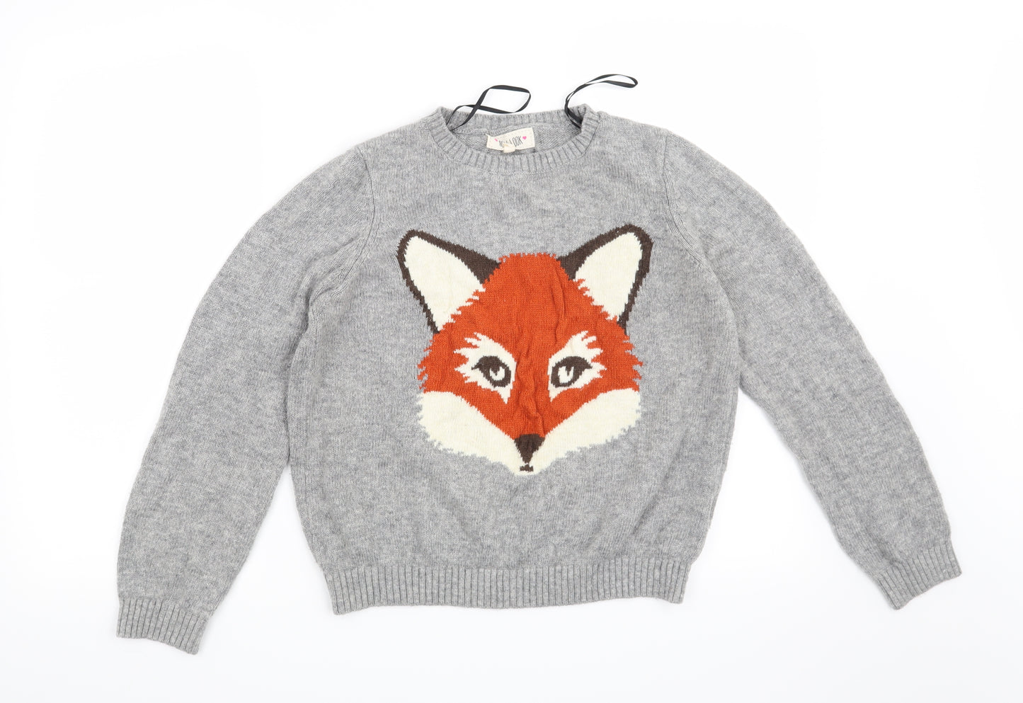 New Look Womens Grey   Pullover Jumper Size 14  - Fox