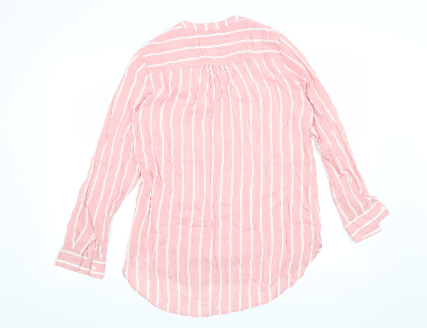 Primark Womens Pink Striped  Basic Blouse Size 10