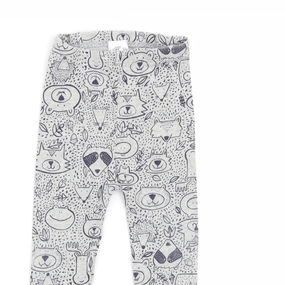 Gap Baby Grey   Capri Leggings Size 24 Months  - Animals