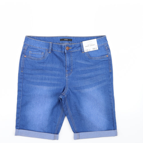 George  Womens Blue  Denim Bermuda Shorts Size 14 - Knee Short