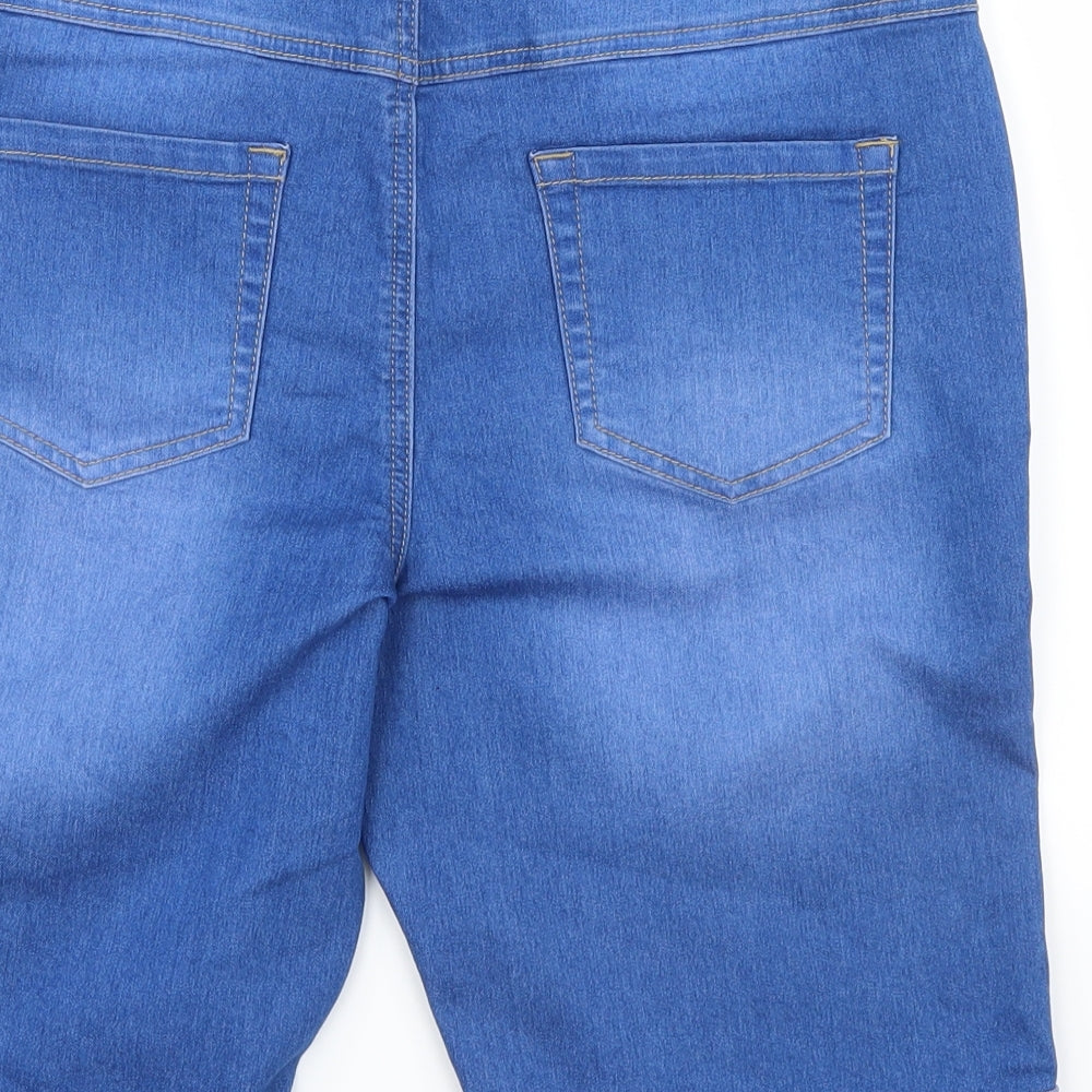 George  Womens Blue  Denim Bermuda Shorts Size 14 - Knee Short