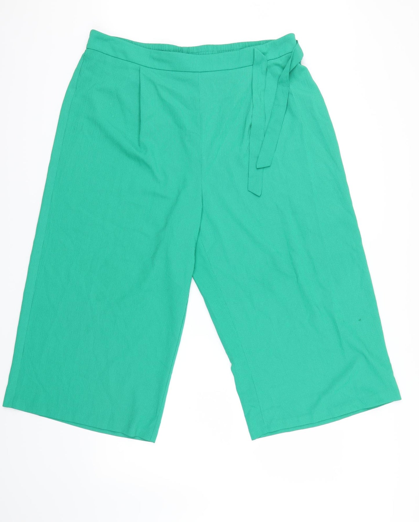 George Womens Green   Cropped Trousers Size 18  - Tie Detail