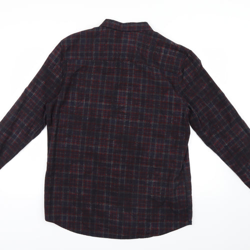 New Look Men Mens Blue Check   Button-Up Size L