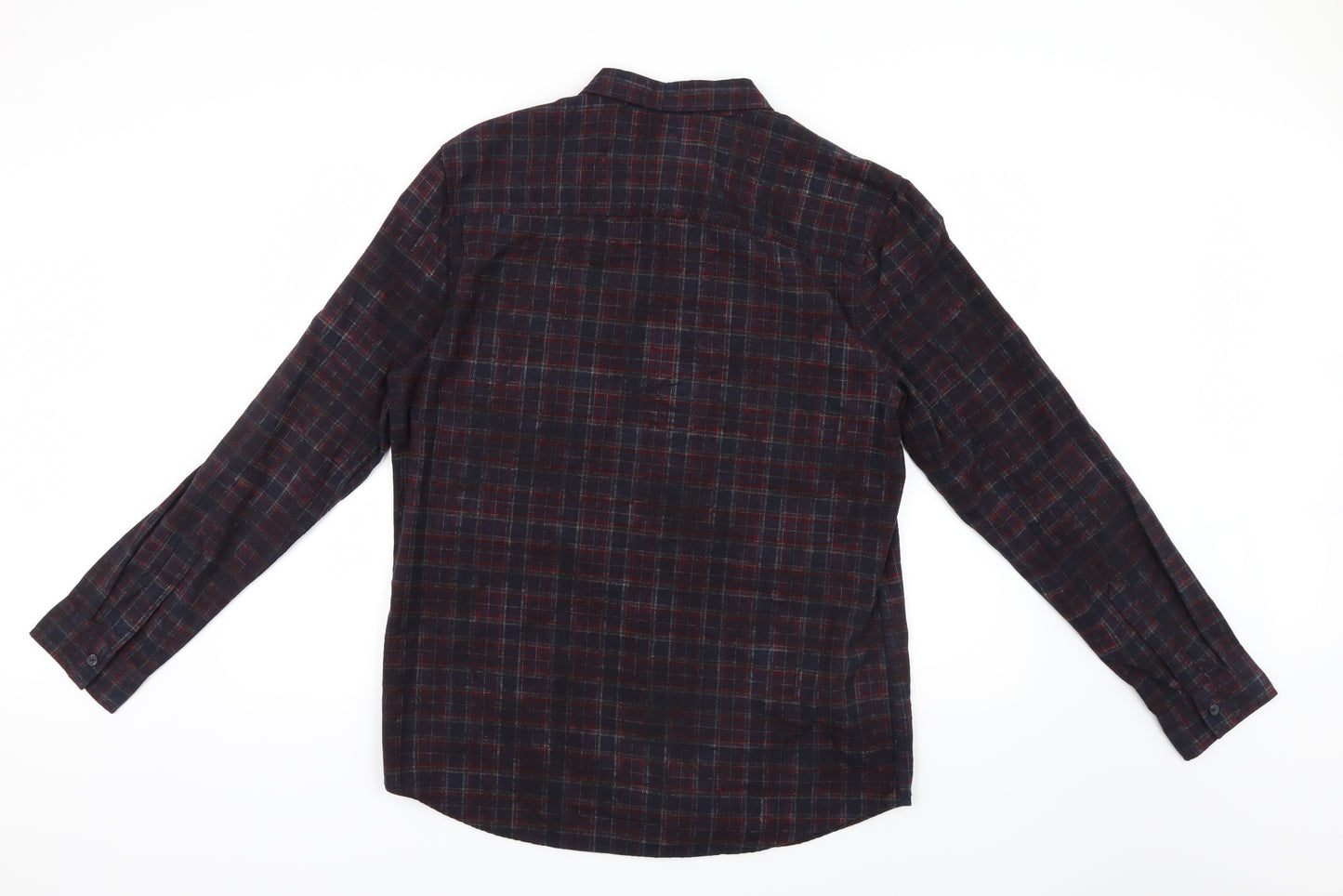 New Look Men Mens Blue Check   Button-Up Size L
