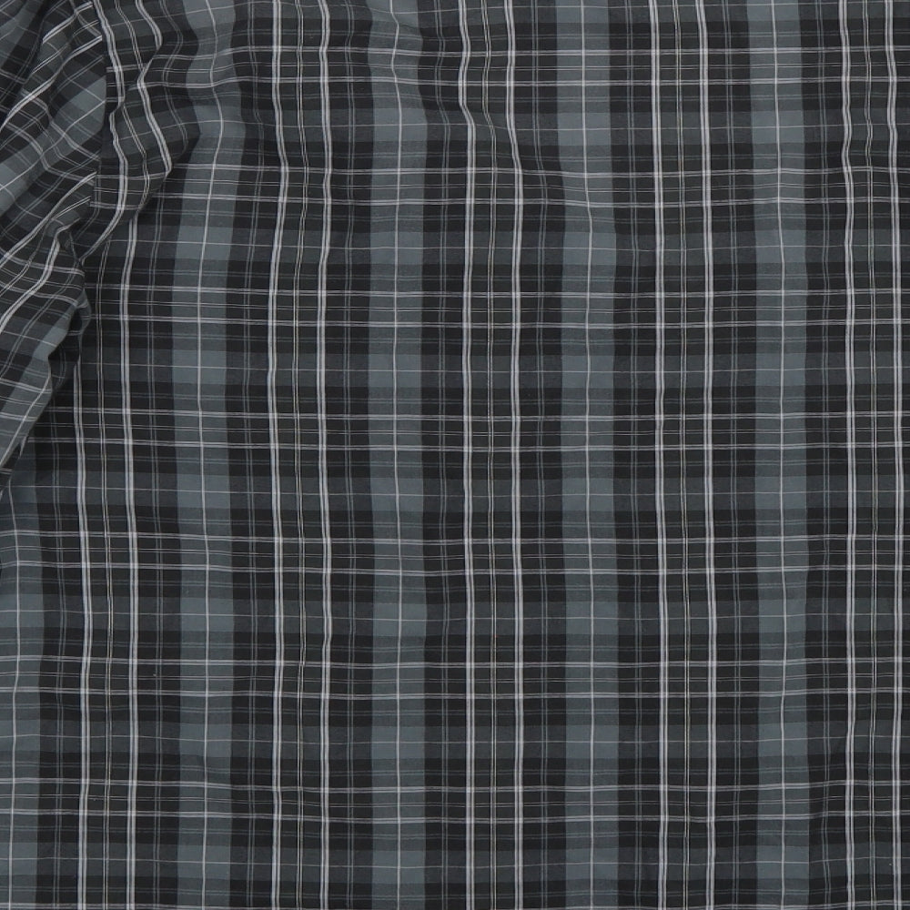Marks and Spencer Mens Grey Check   Button-Up Size M