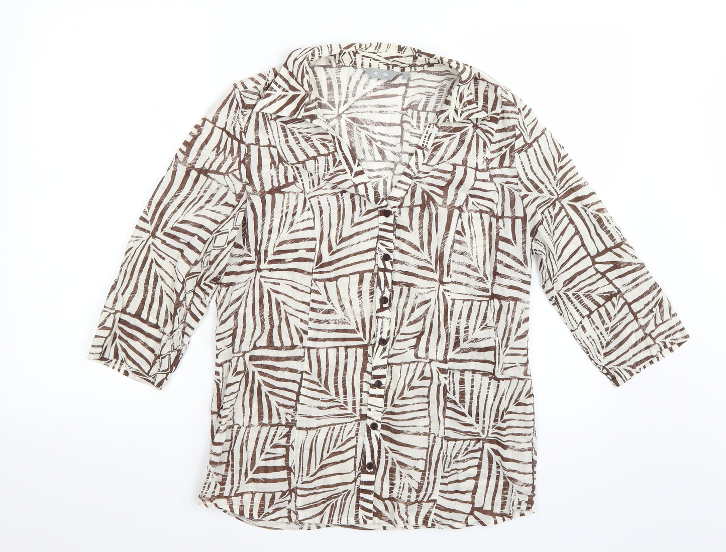 Per Una Womens White   Basic Button-Up Size 12
